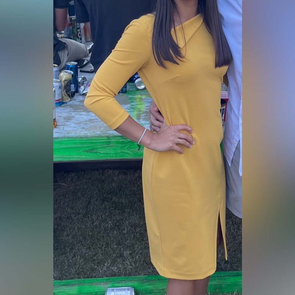 Calvin Klein Yellow Dress